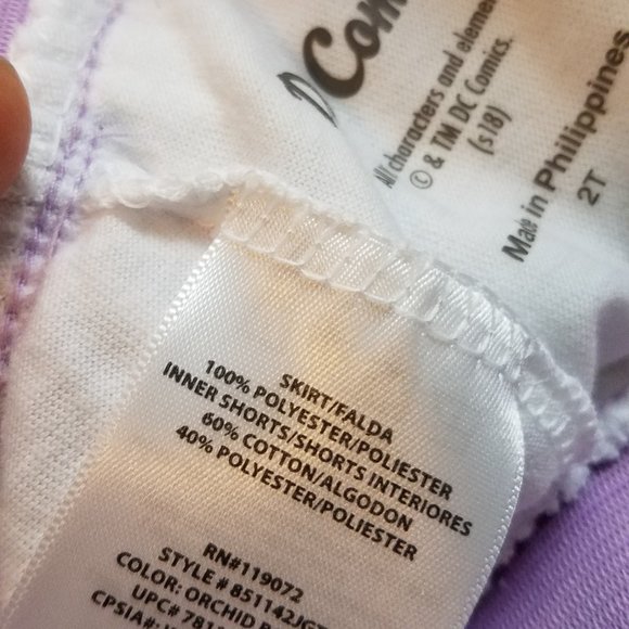 DC COMICS Justice League Toddler Girls' Cold Shoulder Top & Tulle Scooter Skirt - Picture 9 of 9